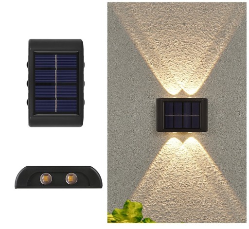 Solcellsvägglampa 4 lysdioder