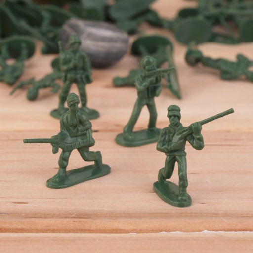 Soldatfigurer - 12 poseringer - pakke med 100 stk.