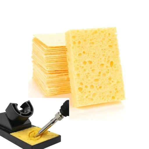 Soldeerpunt reinigingssponsjes 5 stuks voor soldeerboutstandaards 5,5 x 3,6 cm na het weken Schuimsponsjes voor het reinigen van soldeerpunten