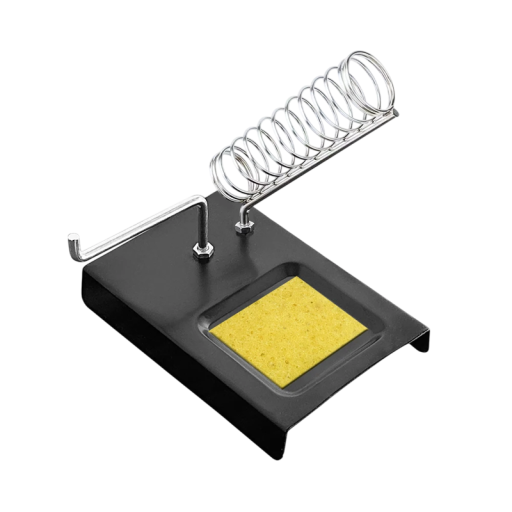 Soldering Iron Stand with Metal Holder and Cleaning Sponge Base 13 x 6.5 cm Practical Accessory for Soldering