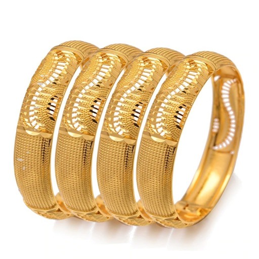 Solid armband för kvinnor 4 st H616