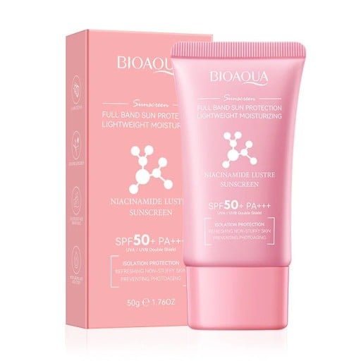 Solsikker creme SPF 50 til ansigt, krop og hals 50 g fugtgivende blegende solbeskyttelse med nikotinamid UVA og UVB solbeskyttelse