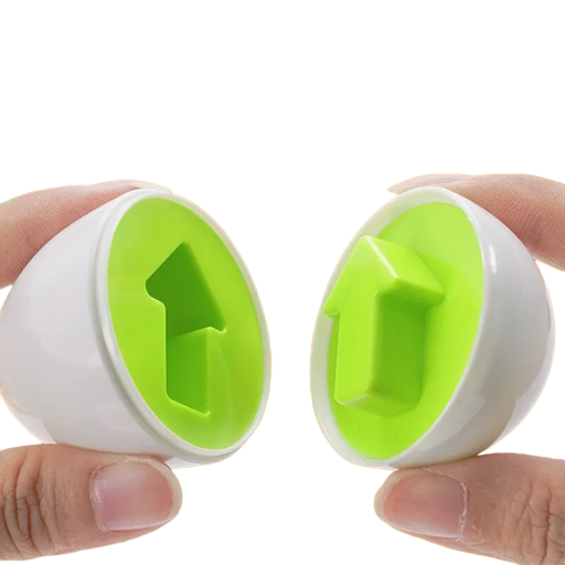 Solução de Montagem para Crianças - Ovos com Formas 12 pcs