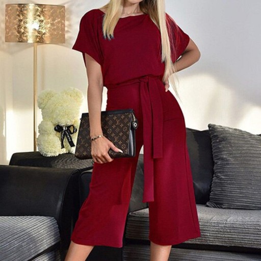 Sommar trekvarts jumpsuit för kvinnor