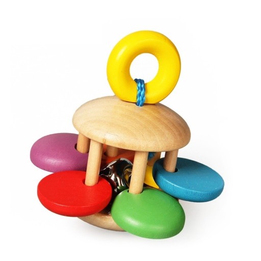 Sonajero de madera, colorido
