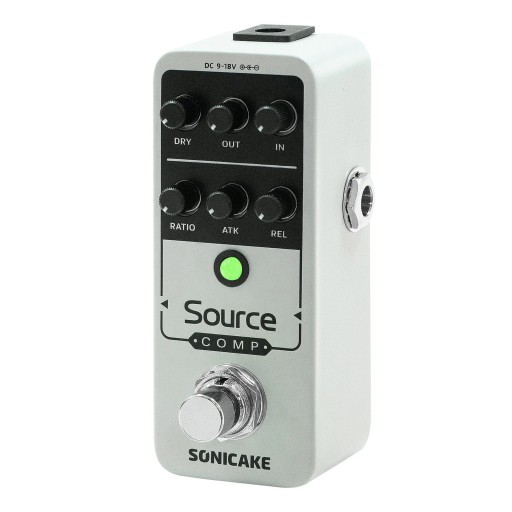 Sonicake Source Compressor 1176 Studio Compressor Guitar Effect Pedal Analog Circuit Buffered-Bypass Precise Tone Control