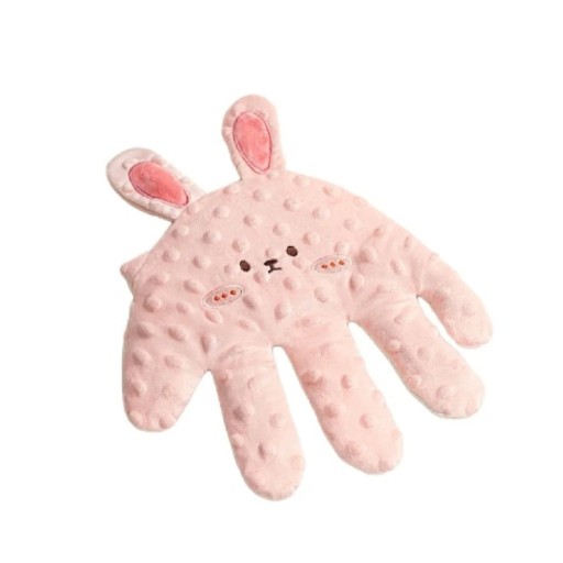 Soothing Sleep Cushion 26 x 24 cm Children's Pressure Cushion with Remote Control Pink Rabbit Sleep Aid Cotton Polyester
