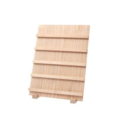 Soporte de madera para pendientes con 5 barras 40 × 30 cm madera natural soporte para joyas y soporte de fotos para exhibir pendientes
