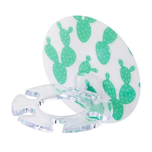 Soporte de pared autoadhesivo para cepillo de dientes y pasta Diseño de cactus Sin perforación Organizador de baño resistente al agua Fuerte