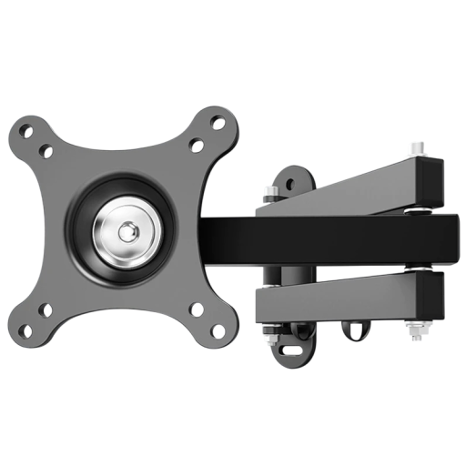 Soporte de pared universal para TV o monitor de 10-24 pulgadas, ajustable, giratorio, móvil, compatible con pantallas planas para instalación flexible