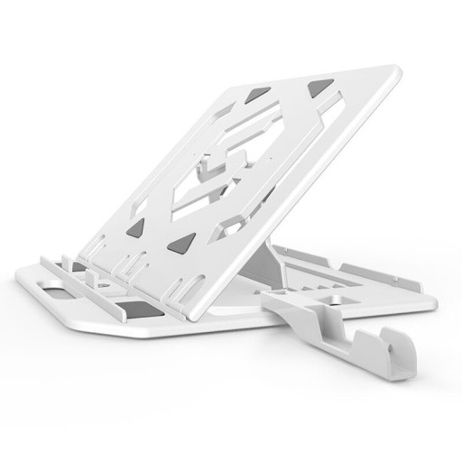 Soporte giratorio para ordenador portátil y teléfono móvil.