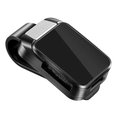 Soporte para coche para gafas, tarjetas y entradas en la visera, plástico ABS resistente, variante negra o blanca, fácil instalación, uso práctico