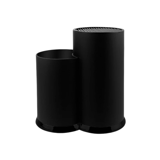 Soporte para cuchillos y utensilios de cocina de 22,3 x 20 cm con dos orificios para cuchillos y utensilios de cocina. Organizador de almacenamiento.
