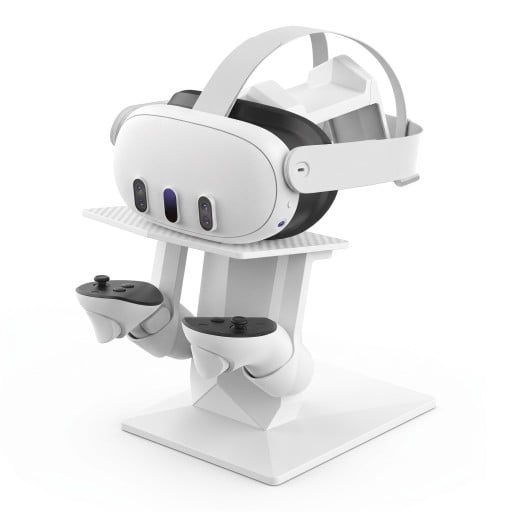 Soporte para gafas VR 21 x 24,6 x 17 cm con soporte para auriculares y dos ganchos para controladores para un almacenamiento ordenado