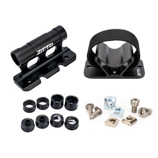 Soporte para horquilla de bicicleta para coche de liberación rápida con montaje a través del eje para la rueda delantera y trasera 110 x 90 x 58 x 38 mm y 100 x 65 mm negro