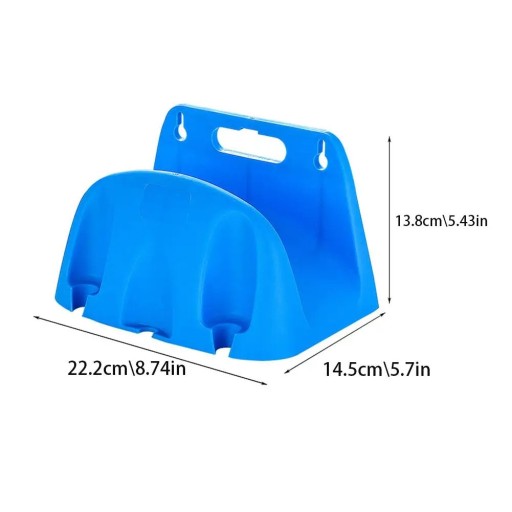 Soporte para manguera de jardín colorido para montaje en pared 22,2 x 14,5 cm Colgador de pared duradero para colgar mangueras Fácil de montar