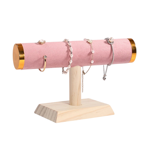 Soporte para pulseras y relojes 23 × 13,5 × 5 cm Soporte de mesa para joyas soporte para pulseras cadenas y relojes organizador de joyas