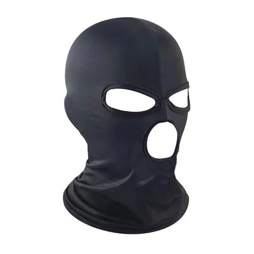 Sort ansigt maske balaclava 30 x 18 cm spandex elastisk ansigtsbeskyttelse til sport og udendørs aktiviteter