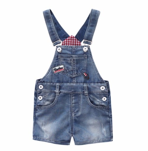 Șorturi din denim cu bretele pentru fetițe