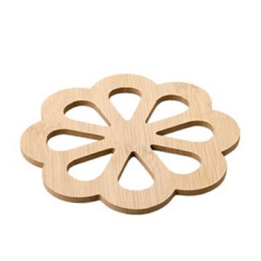 Sottobicchiere in bambù a forma di fiore