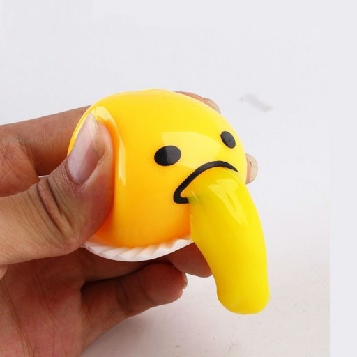 Sourire avec de la slime