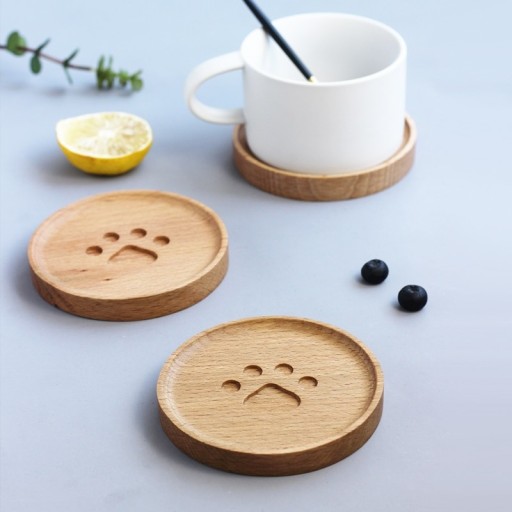 Sous-verre en bois avec patte