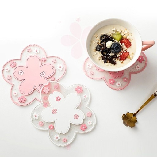 Sous-verre en forme de fleur de cerisier 2 pcs