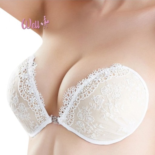 Soutien-gorge auto-adhésif orné de dentelle J1595
