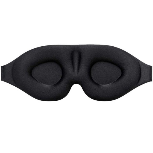 Søvnmaske med øjenforstærkning, 3D-formet, ergonomisk lysblokerende maske med memory foam
