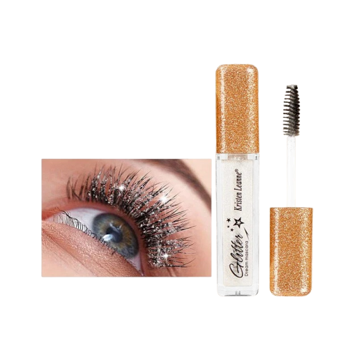 Sparkling Quick-Drying Mascara Long-Lasting Waterproof Mascara with Glitter Shiny Diamond Mascara for Thick Lashes