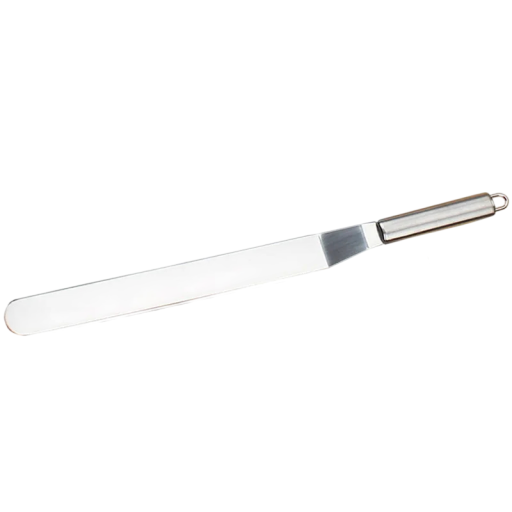 Spatulă de patiserie din oțel inoxidabil pentru glazură cremă pentru tort, spatulă curbată 30 cm, instrument pentru decorarea torturilor, ustensilă de patiserie