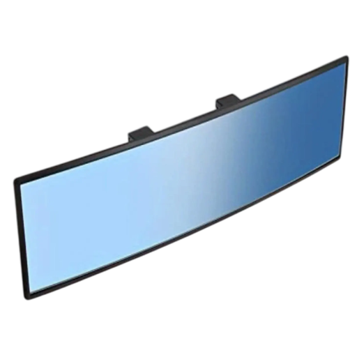 Specchietto retrovisore panoramico per auto per bambini 180° Vetro blu antiriflesso ottica HD Guida notturna Design a clip Infrangibile