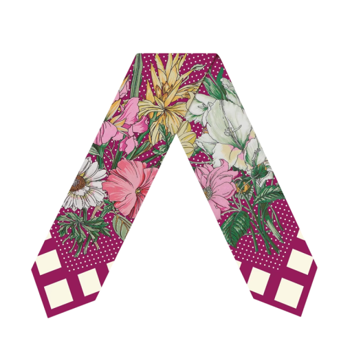 Speels elegante dames smalle sjaal 88 x 11 cm Dun modieuze sjaal voor haar en hals Hoofdband voor dames Accessoire voor tas Het hele jaar door