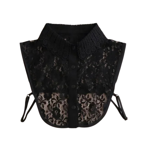 Spets falsk krage för kvinnor Elegant avtagbar damkrage Snygg spetsaccessoar för tröja, blus eller klänning Modedekoration