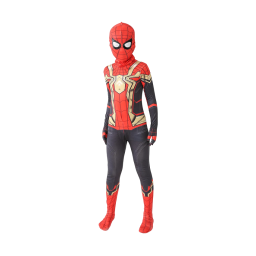 Spiderman kostym Chlapecký kostym Cosplay Spidermana Spiderman dräkt Karneval kostym Halloweensk mask Superhjälte dräkt