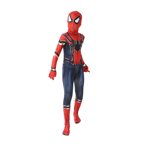Spiderman kostym Chlapecký kostym Cosplay Spidermana Spiderman dräkt Karneval kostym Halloweenska mask Superhjälte dräkt V276