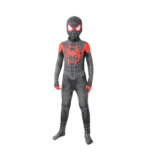 Spiderman kostym Pojkarnas kostym Cosplay Spiderman Spiderman dräkt Karnevalskostym Halloweensmask Superhjälteutklädnad V277