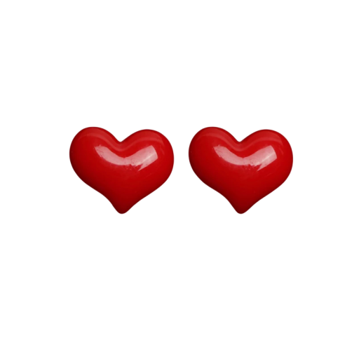 Spille a forma di cuore 2 pz mini circa 2 × 1,7 cm spille metalliche rosse motivo romantico accessorio per abbigliamento borsa zaino