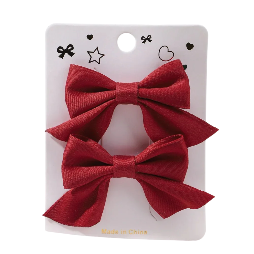 Spinki do włosów kokardki 2 szt. 6,4 x 3,8 cm Elegancka ozdoba do włosów Stylowe kokardy dla dziewczynek i kobiet Klasyczne spinki do włosów Urocza ozdoba