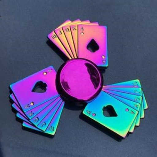 Spinner fidget en métal arc-en-ciel A2222