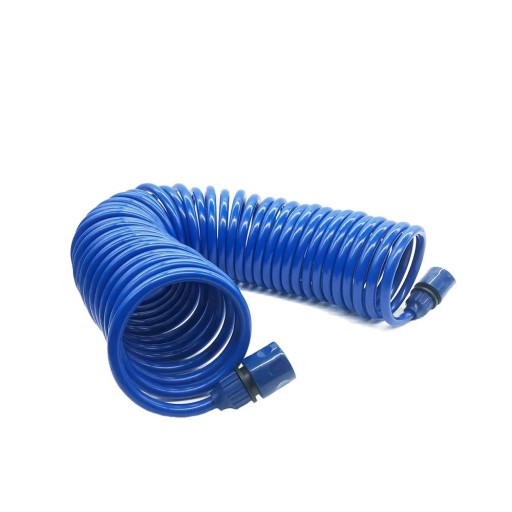 Spiral-Gartenhose 10 m blaue flexible Schlauch mit Schnellkupplung für die Bewässerung des Gartens, Reinigung der Terrasse und für den Außenbereich