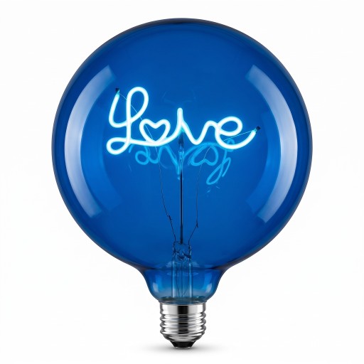 Spirálová LED žiarovka G125 E27 Vlákno v tvare nápisu Love 4 W 220 V 12,5 x 17,5 cm Sklenený kryt a hliníková pätica Do lámp a svietidiel