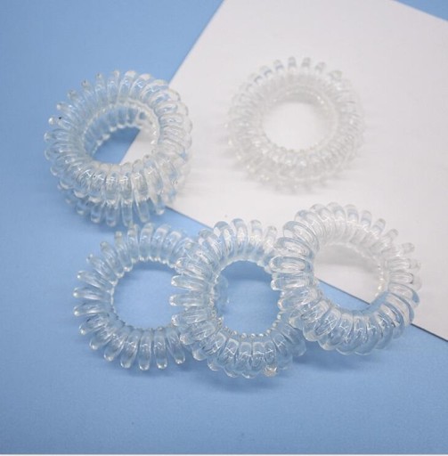 Špirálové plastové gumičky do vlasy - 10 ks