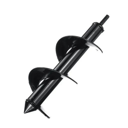 Spirálový vrták do země 8x25 cm Uhlíková ocel Zemní vrták do sloupků Elektrický nástroj na sázení rostlin a cibulek Sada pro vrtání do půdy