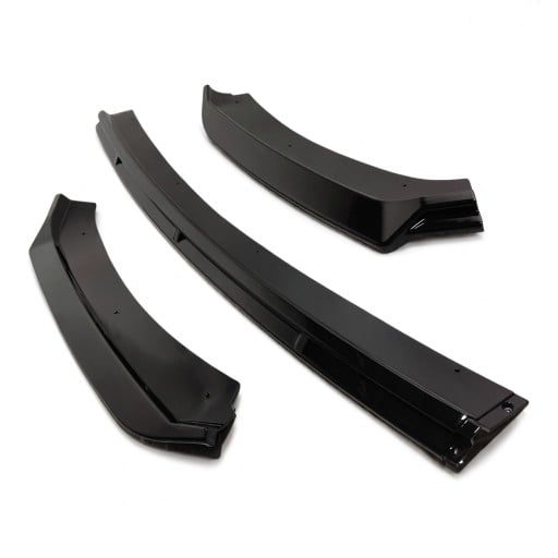 Splitter voorbumper spoiler lip onder bumper 3-delige set ABS kunststof glanzend zwart voor Leon MK3.5 2017–2019 tuning en bescherming van de bumper