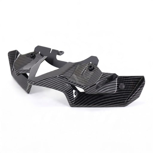 Spoiler aerodinâmico dianteiro Kawasaki Z900 2020-2022 Winglety sob o farol com suporte metálico Fibra de carbono Preto Acessório para moto