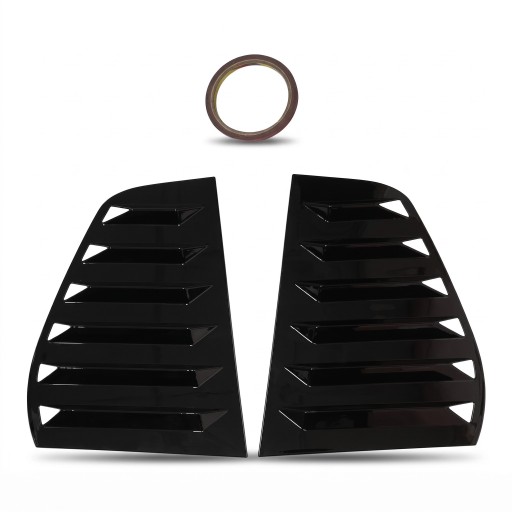 Spoilery zadných bočných oken pár ľavý a pravý, žalúzie so 6 lamelami, ABS plast, lesklá čierna, pre VW Golf 6 MK6 hatchback 2008–2013