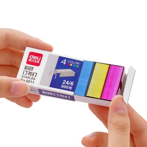 Sponci pentru capsat 800 buc 1,2 x 0,6 cm oțel inoxidabil consumabile colorate pentru capsarea documentelor și a hârtiei