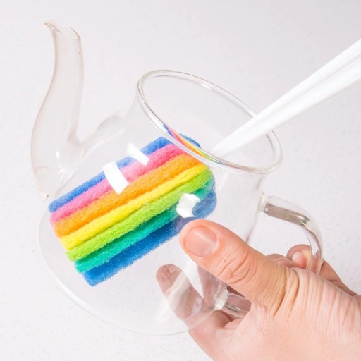 Sponge with Handle for Glasses