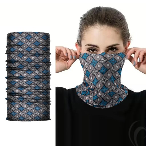 Sport tørklæde i tern til ansigtet mod sol og støv 50 × 25 cm polyester åndbart multifunktionelt tørklæde til udendørs aktiviteter